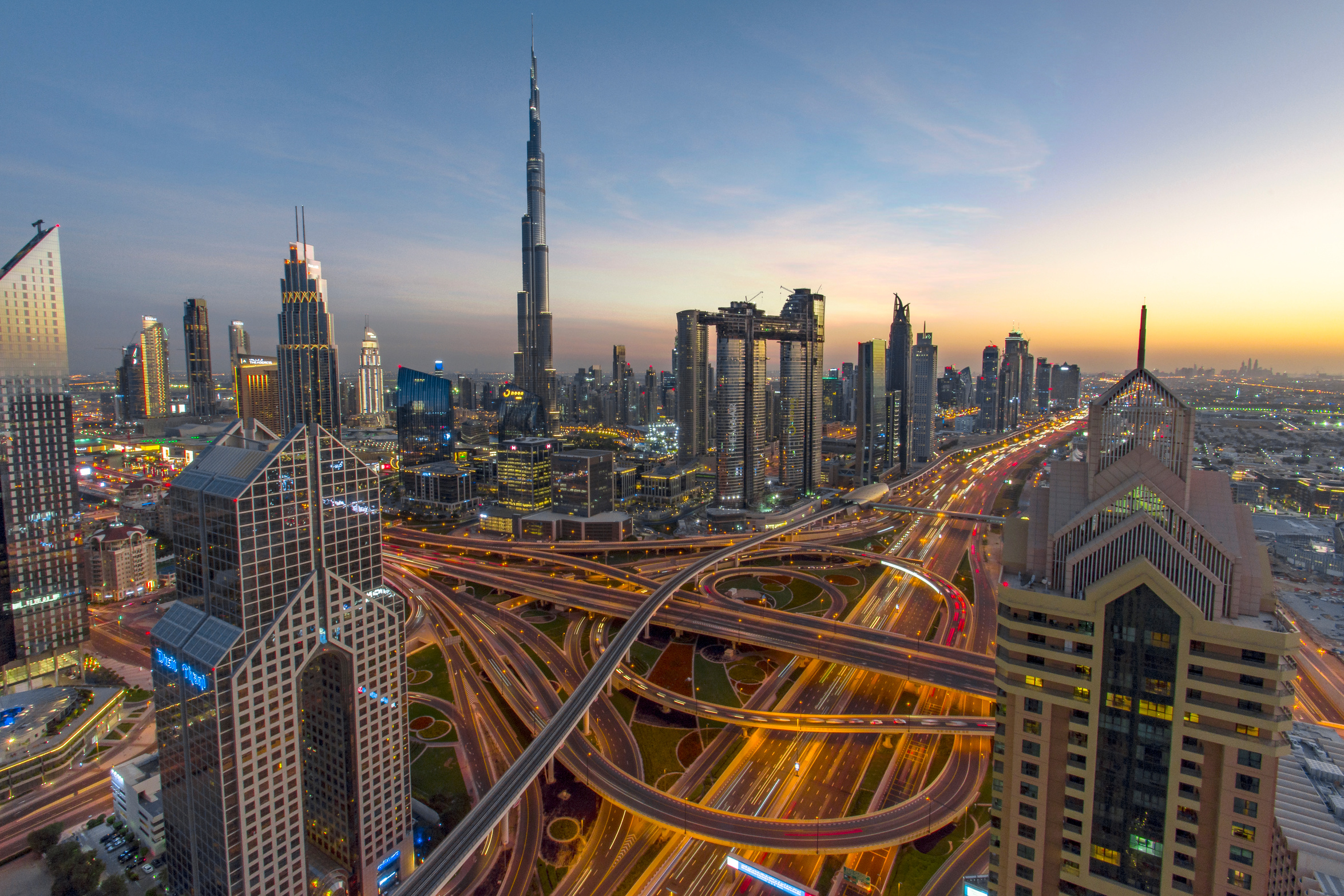 Time Lapse Photography of Moving Vehicle on Burj Khalifa, Dubai